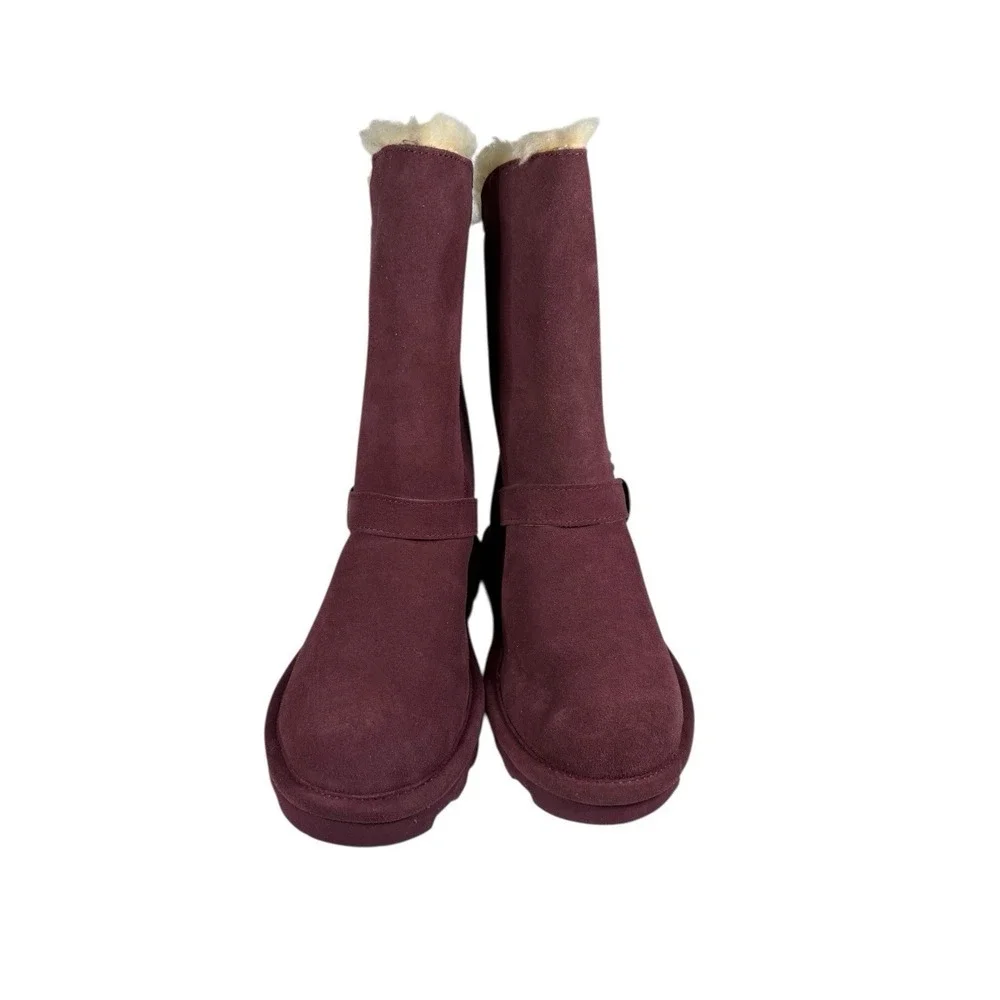 BEARPAW Journee Suede Women's Boots-Wine-Size 7 No Box